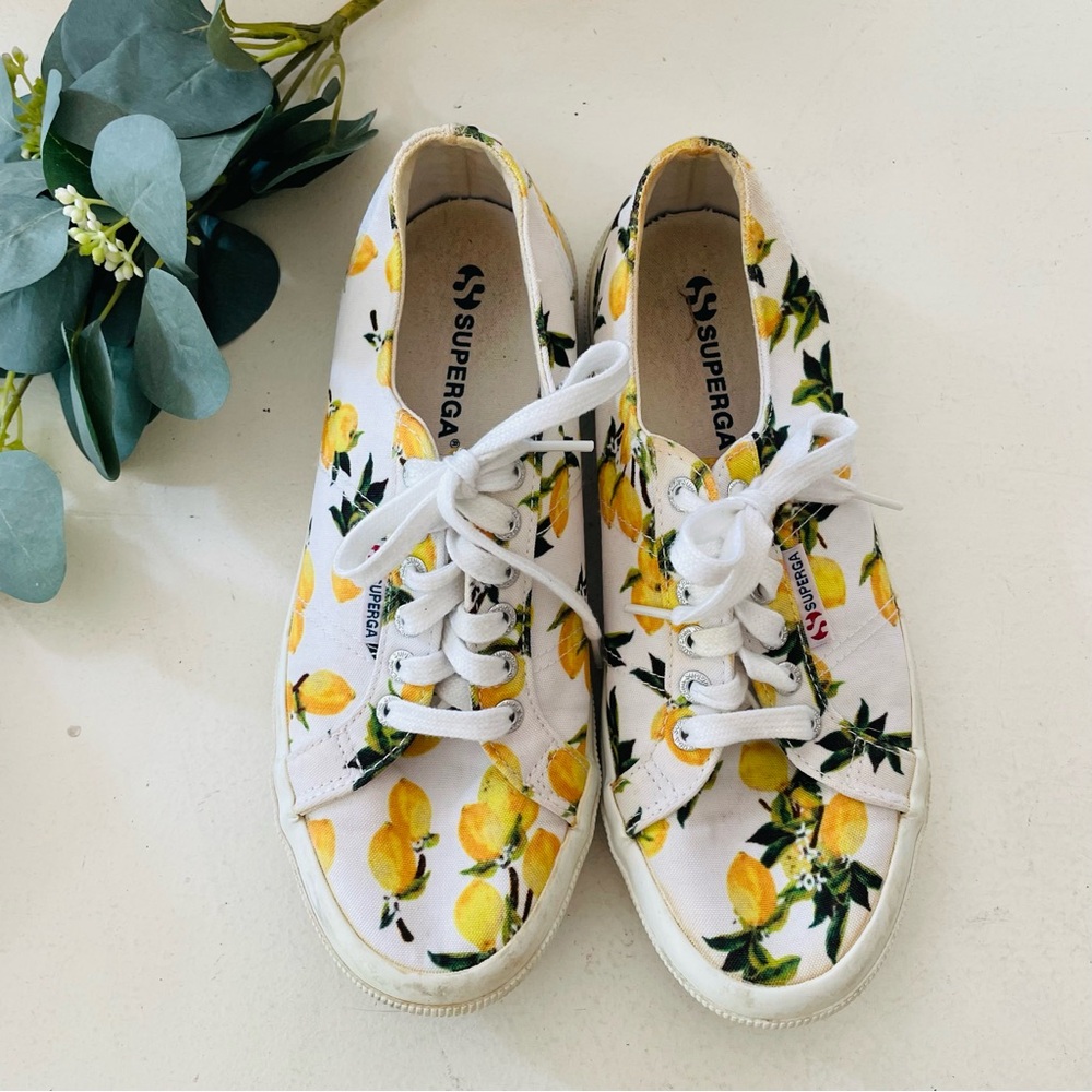 Superga 33357 Lemon Print Sneaker - Picture 2 of 13